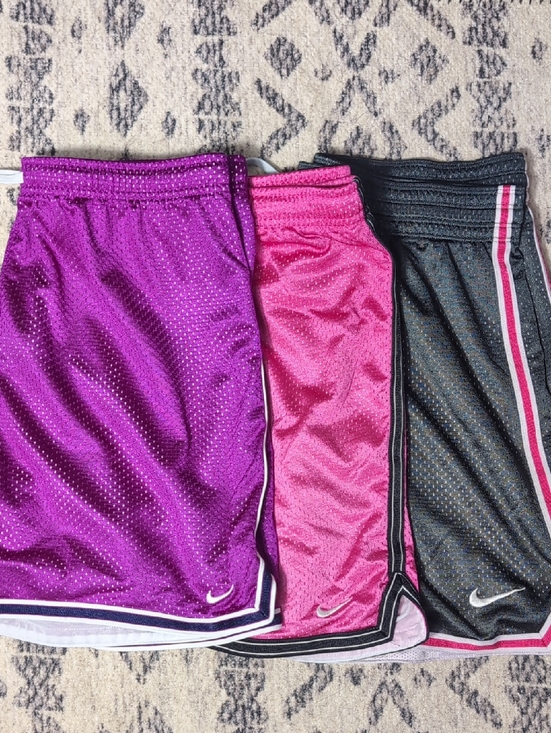 Nike Pants - Lot Of 3 Nike Mesh Athletic Shorts - Purple, Pink, Black, Sz L.